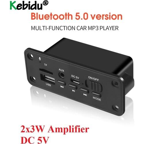 Car MP3 Player Bluetooth MP3 Module Mp3 Decoder Board Handsfree 2 X 3W Speaker Car FM Radio Module 5V TF USB AUX Audio DC 5V