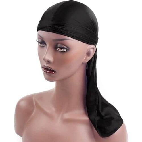 New Wrap Unisex Men Women Bandana Durag Headwear More Color Fashion Soft Comfortable Silk Pirate Cap