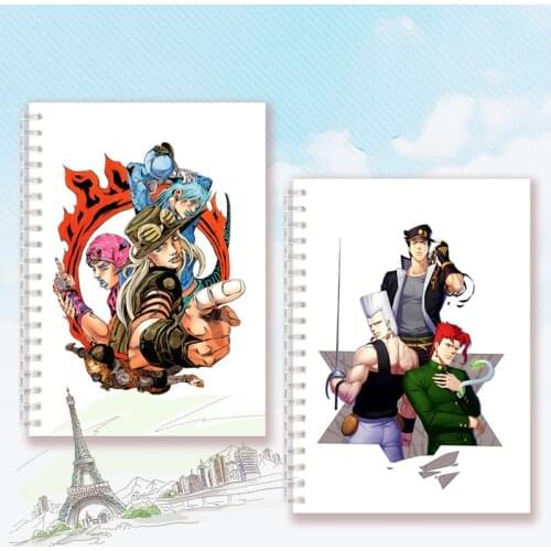 A5 Spiral Notebook Anime JoJo Bizarre Adventure Note Book Writing Memo Pad Journal Notepad Kira Yoshikage Cosplay KILLER QUEEN