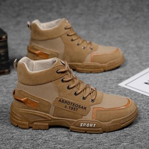 Mens Ankle Boots Fashion Male Vintage Styles Martin Boots Casual Men Shoes Comfortable Platform Shoes Tooling SkateBoard Shoes