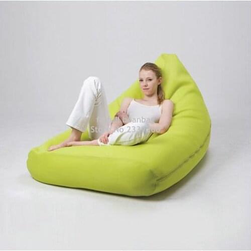 Cover only No Filler - Green outdoor bean bag sofa chair - high quality back supportive lounger sack