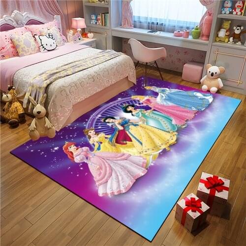 Baby mat Princess Kitchen Mat Set proof Long Carpet frozen Doormat Bedside Floor Mat Non-slip Water Absorption Bathroom Rugs