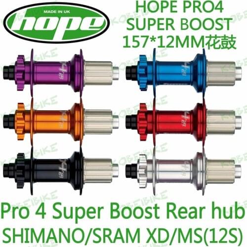 Hope Pro 4 Super Boost Mtb Bike Disc Brake 32 Holes Hub 44T 157mm*12mm 4 Bearings Mountain Bicycle Rear Hub Downhill