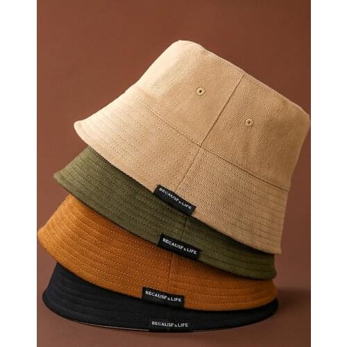 Double-sided Fisherman Hat Men Shade Sun Basin Hat Women Fashion Sunscreen Bucket Hat