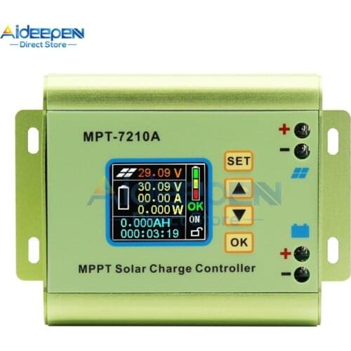 MPT-7210A MPPT Solar Charge Controller Fit For 24V 36V 48V 60V 72V Lithium Battery Bank Solar Systems Regulators LCD Display