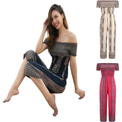 HHJJGKF Women's Jumpsuits With Print