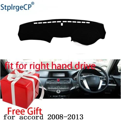 Car Dashboard Cover Mat for Honda Accord 8th 2008-2012 Right Hand Drive Dashmat Pad Dash Mat Covers Dashboard Accessories