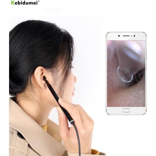 Mini Ear Cleaning Endoscope 5.5mm 3 in 1 Type C USB HD Visual Ear Spoon Camera for Android PC Ear pick Otoscope Borescope