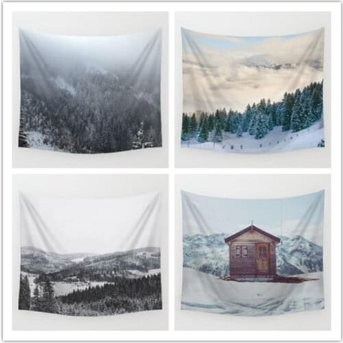 150*130cm Iceberg snow scene Wall Tapestry Home Decorations Wall Hanging Forest Starry Night Tapestries For Living Room Bedroom