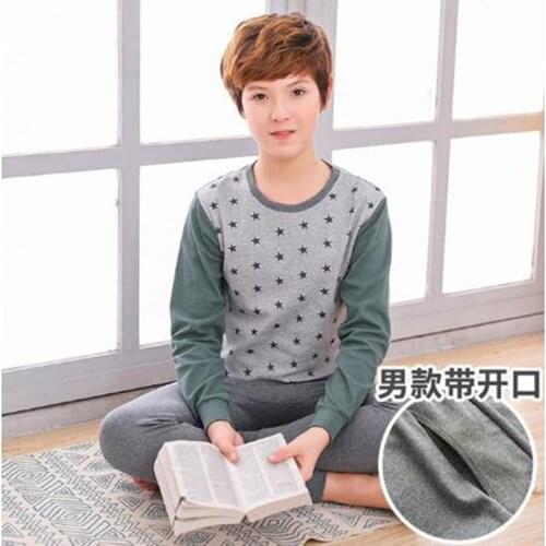 New Winter Cotton Teenage Pajama Suit Boys Sleepwear Teens Clothes Set Long Sleeves Pyjamas Kids Nightwear Pijamas For Girls
