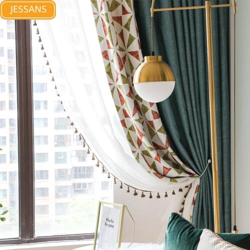 French Romantic Printed Lace Stitching Thickened Blackout Curtains for Living Room and Bedroom Customized Products