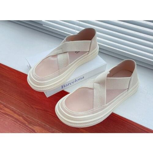 Fashion Sandals Women Retro Sewing Mesh Flats Summer Shoes Woman Elastic Bandage Casual Platform Sandals