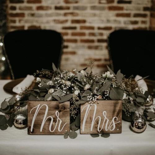 Shipped from USA Personalized Mr and Mrs Sweetheart Table Sign Set Wooden Wedding Sign Rustic Wedding Decor Wedding Table Signs