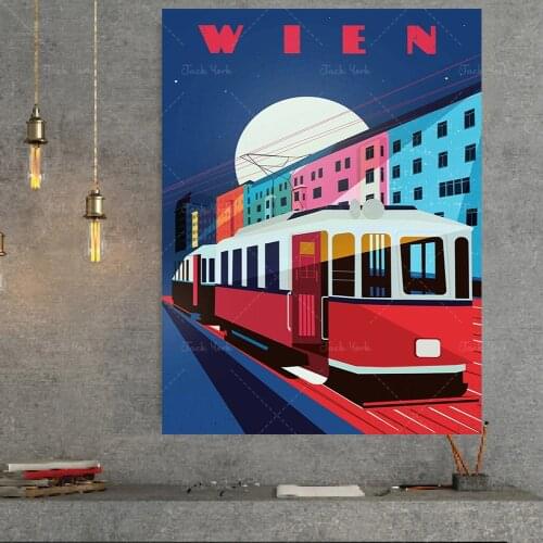 Wien Vienna Illustrated Art print. Travel Print, Home Decor, Architecture Art Prints and Posters of Austria. Housewarming gift