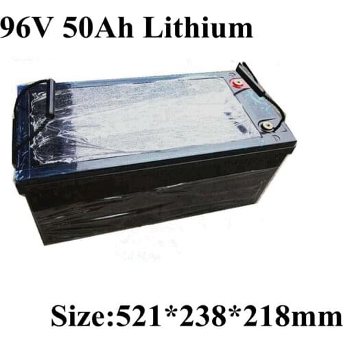 Waterproof 96v 50ah lithium ion bateria li ion battery for 7500W RV AGV Marine Tourist car motorcycle E-sweeper +10A Charger