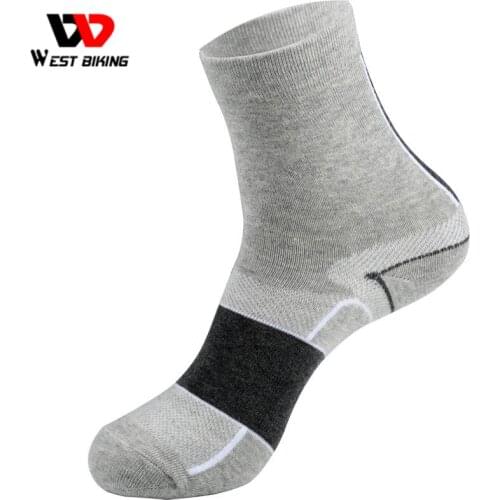 WEST BIKING Bike Running Sport Socks Mens Socks For Cycling Sports Breathable Quick-Dry Class Adult Anti-resistant Socks