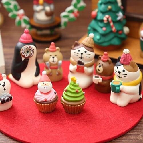 1PC Cute Cat Squirrel Mini Fairy Garden Ornaments Animal Miniature Figurines Resin Crafts Gift Home Decoration Accessories DIY