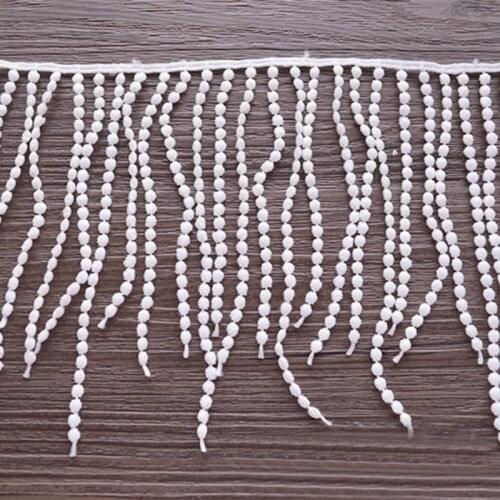 10yards 20yards Width 11cm White Milk Silk Embroidered Fringe Lace Fabric DIY Handmade Materials Tassel Lace Trim