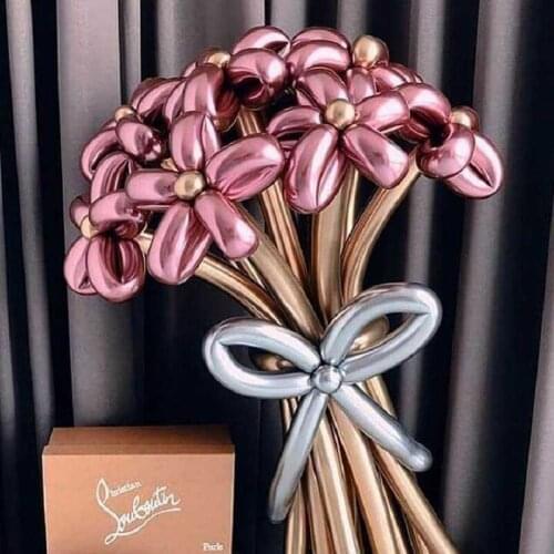 20pcs/Lot Metallic Balloons Strip Magic Toys Balloon Latex Wedding Birthday Party DIY Decoration Children Gift Toy