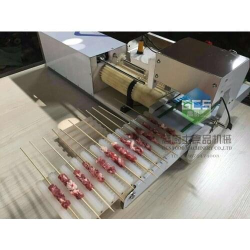Fast Shipping ! Full-Automatic Meat Wear mutton string machine Business Bbq Skewer machine Meat String machine