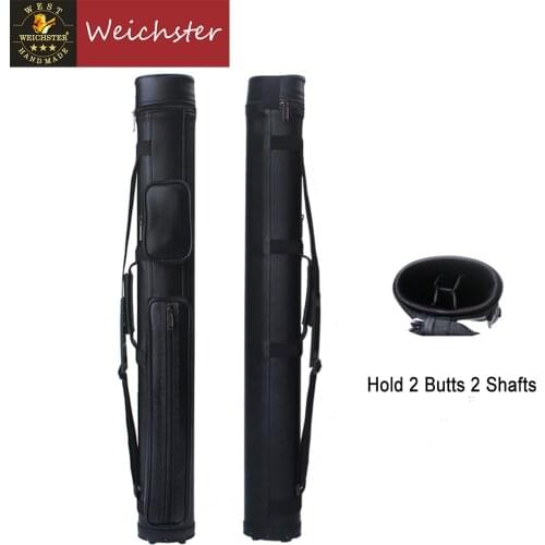 2x2 Billiard Pool Cue Case Cue Bag for 2 Butts 2 Shafts 4 Holes 1/2 Cue