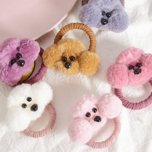 Childrens Hair Ball Rabbit Hair Loop Girl Headpiece Cute Cartoon Hair Rope elastic hair bands Accessories