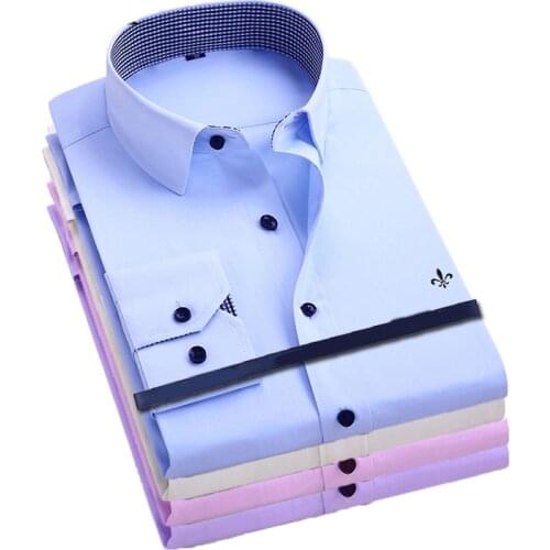 Dudalinas Camisa Male Shirts Long Sleeve Men Shirt Brand Clothing 2021 Casual Slim Fit Camisa Social Masculina Chemise Homme