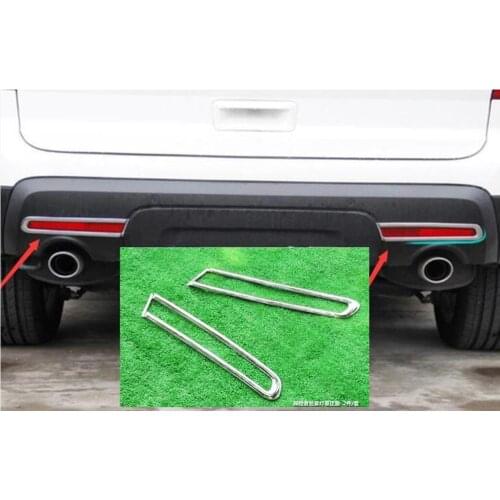 Chrome Back Fog Lamp Fog Lights Frame Cover Trim 2 pieces for Ford Explorer 2011 2012 2013 2014 2015