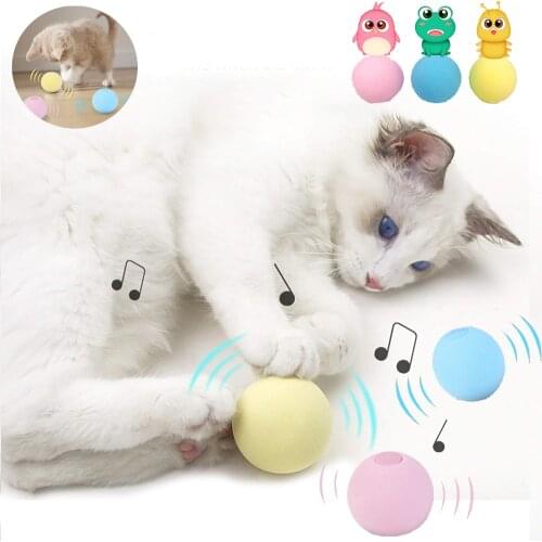 Cat Toys Interactive Smart Ball Catnip Cat Training Toy Pet Playing Ball Pet Squeaky Supplies Products Toy for Cats Kitten Kitty