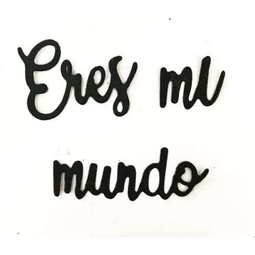 Spanish word metal cutting diesdecoration Scrapbook paper craft knife mould blade punch stencils dies