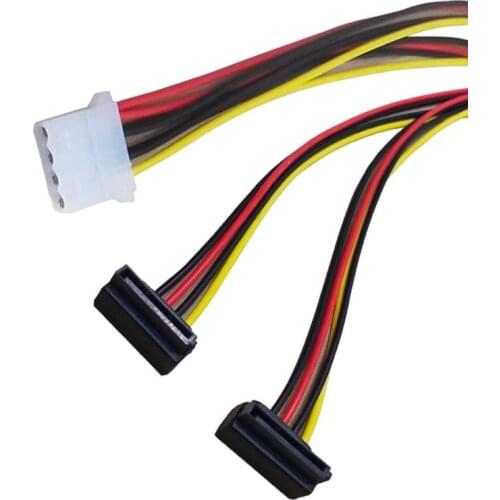 ANPWOO SATA Big 4PIN Hard Drive Cable One for Two Power Cords Plug Cords Power Cords Computer Wires