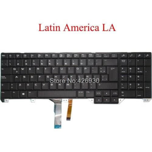 Laptop LA US UI UK KR AR Keyboard For DELL For Alienware 17 R2 R3 0P0YHM 02C6KH Latin America LA English United Kingdom Arabia