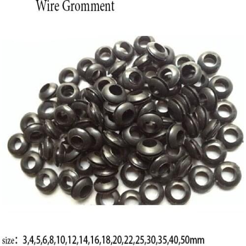 3 4 5 6 8 10 12 14 16 18 20mm wire grommet,double side,machine wire outlet output,electrical wire ring rubber grommet