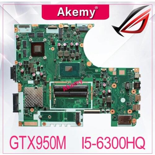 N752VX With I5-6300HQ CPU GTX950M motherboard REV2.0 For Asus N752V N752VX laptop mainboard Tested Working free shipping