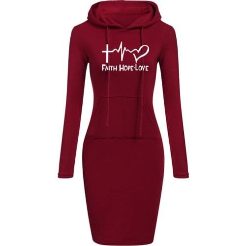 Hope Love Hoodies for Women Autumn Winter Casual Fashion Street Hooded Tops Female Clothes Plus Size S-3Xl