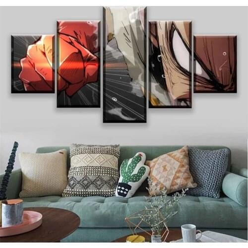 Wall Art Picture Canvas Hd Printing Modern Home Decoration 5 Anime One Punch Man Painting Modular Posters