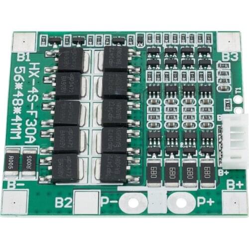 Original 4S 30A 14.8V Li-ion Lithium 18650 Battery BMS Packs PCB Protection Board Balance Integrated Circuits with cable