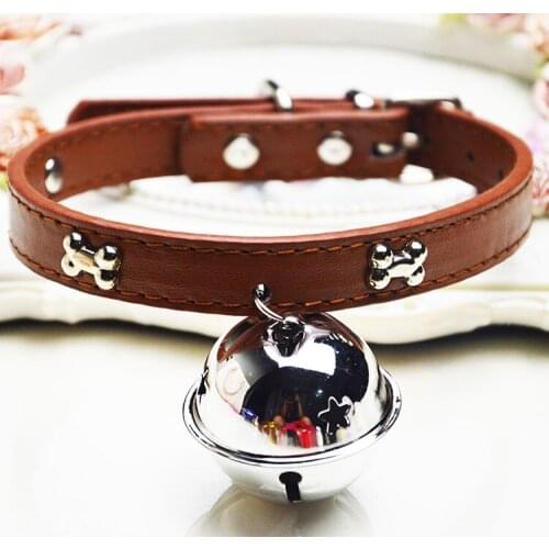 Dog Collars Cute Lovely Pets Adjustable Necklace Collar Polyester Fashionable Puppy Pet Collars with Bells Cat Dogs Collars