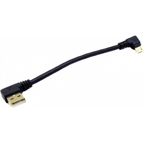 Right Angled 90 degree USB 2.0 Micro Male to Left Angled For Tablet & Type Cell A Phone Data Male Cable L7N2