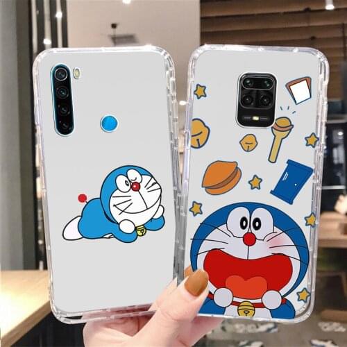 Doraemon Transparent Soft Phone Case For Mi10 Mi9T MiA2 MiA3 Mi11 Pro Lite Ultra Redmi Note 6 7 8 8T 9 9S 9ProMax