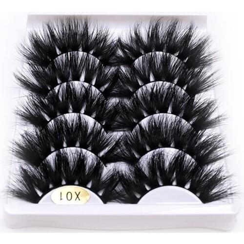 NEW 5pair Fluffy Lashes 25mm 3d Mink Eyelashes Dramatic Long Natural Wispy Eye Lashes 20mm-25mm Lashes Makeup False Eyelashes