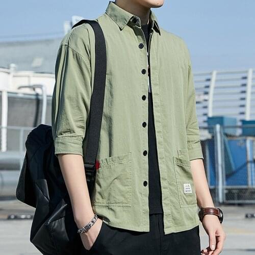 100% Cotton Cargo Shirt Men 2020 Brand New Loose Work Shirt Casual Half Sleeve Mens Military Tactical Shirts Chemise Homme XXXL