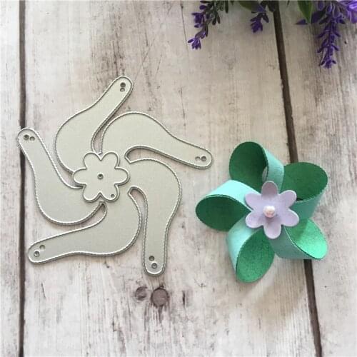 Assemble Windmill Cards Metal Cutting Dies Stencil for Diy Craft Die Scrapbook Embossed Paper Card Album Craft Template