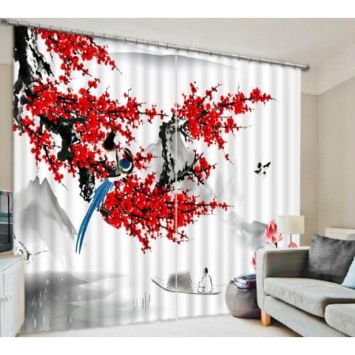 Family Curtains Luxury Blackout 3D Window Curtain For Living Room Bedroom Customized size Drapes Cortinas Rideaux Cushion cover