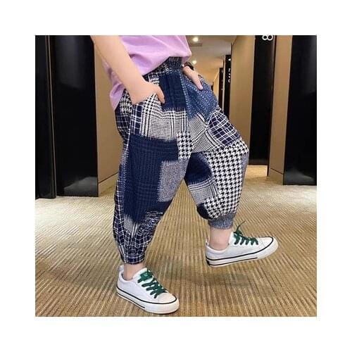 Boys Summer New Baby Mosquito Pants2021 Spring and Summer Loose Trousers Childrens Harem Pants Baby Boys Fashion Trousers 2-9Y