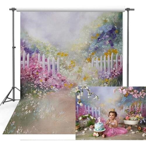 Vinyl Photography Backdrops Spring Pink Flowers Bokeh Newborn Photo Background Baby Shower Birthday Party Photocall Photo Studio