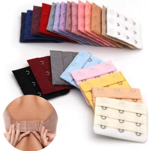 3 Pcs 2/3/4 Hook Bra Extender for Womens Elastic Bra Extension Strap Hook Clip Expander Adjustable Belt Buckle Accessories