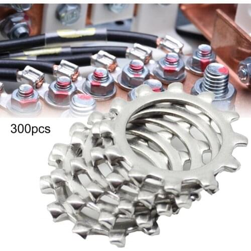 300 Pcs Washer Gaskets Circular Wearable Temperature Resistance Jagged Shape Jagged Crush Washer Gasket Set for Industry Durable