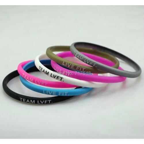 350pcs TEAM LVFT LIVE FIT wristband silicone bracelets free shipping by FEDEX
