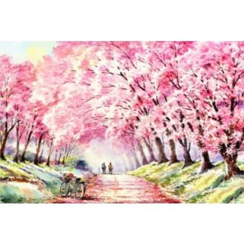 5D DIY Diamond Painting Landscape Rhinestone Cross Stitch Landscape Kit Full Diamond Embroidery Inlaid Beaded Mosaic Decoration